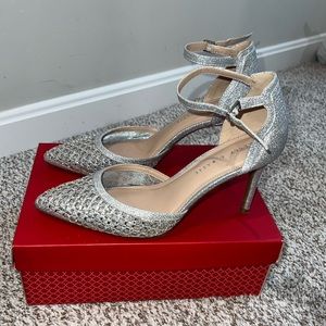 Pointed Toe Silver Heels